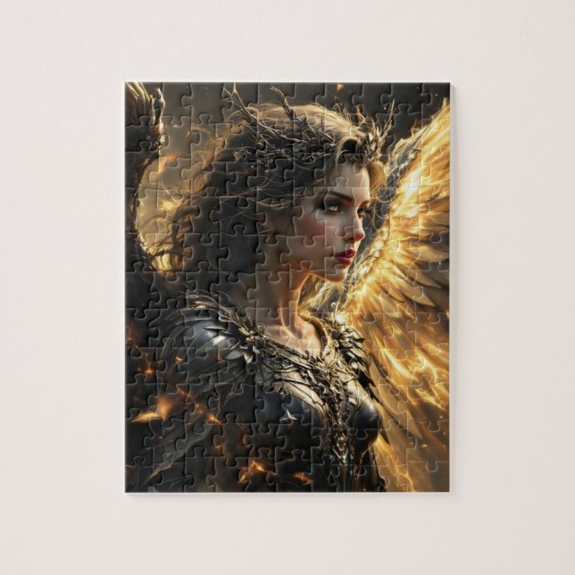 Ashenlight: The Shadowflame Seraph Jigsaw Puzzle (Vertical)