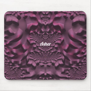 ASHER ~ 3D Pink and Purple Mouse Pad 