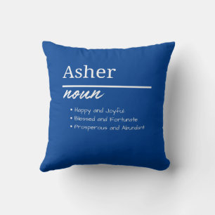 Asher, Boy Personalised Name Definition Cushion