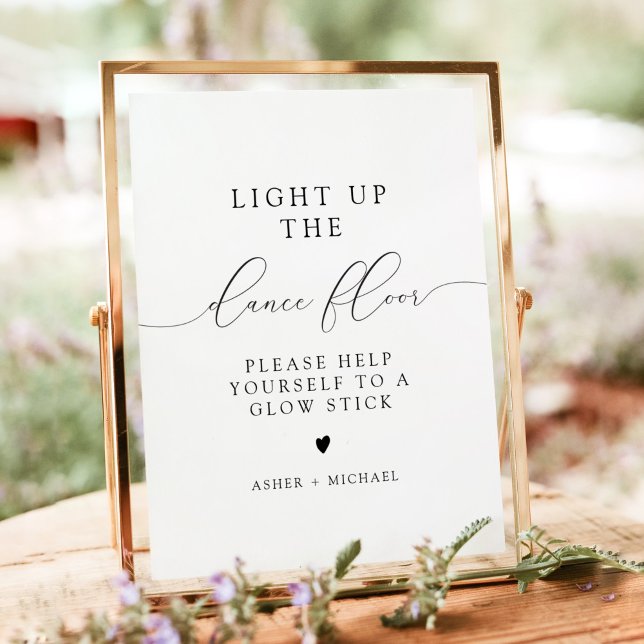 ASHER Elegant Calligraphy Wedding Glow Stick Poster (Creator Uploaded)
