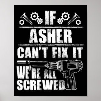 Asher Gift Name Fix Funny Birthday Personalised Poster