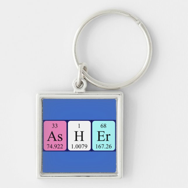 Asher periodic table name keyring (Front)