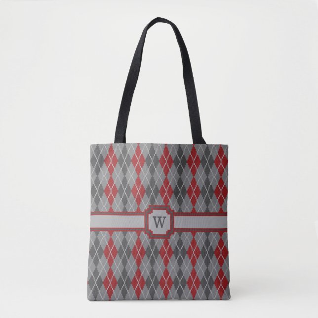 Ashes and Embers Argyle All-Over-Print Bag (Front)
