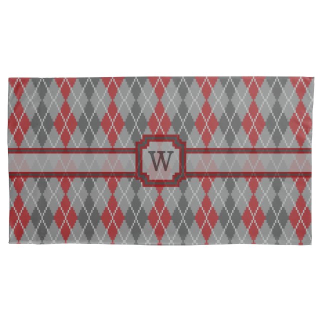 Ashes and Embers Argyle Pillow Case (Front)