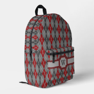 Ashes and Embers Argyle Printed Backpack