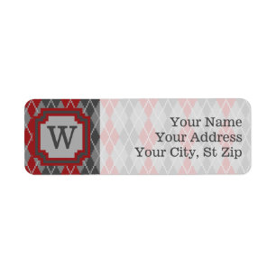 Ashes and Embers Argyle Return Address Label