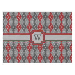 Ashes and Embers Argyle Tablecloth