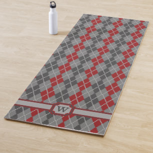 Ashes and Embers Argyle Yoga Mat