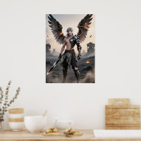 Ashes of Grace – Fallen Angel Warrior Poster