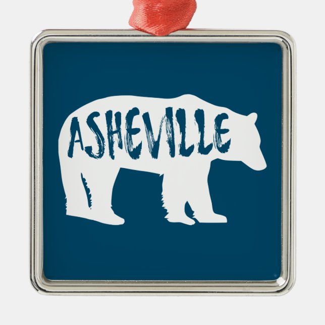 Asheville Bear Metal Tree Decoration (Front)
