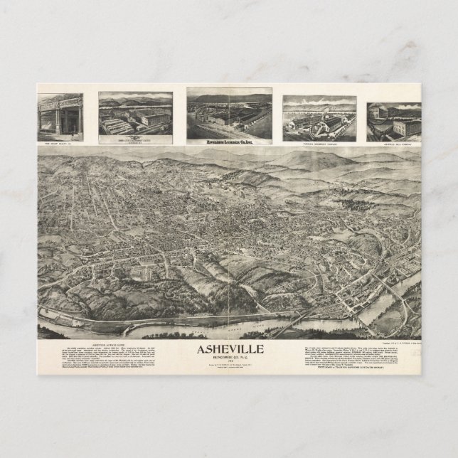 Asheville, NC 1912 Postcard (Front)