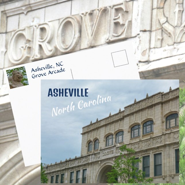 Asheville NC Historic Grove Arcade Photographic Postcard (Creator Uploaded)