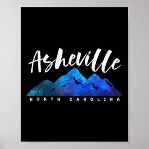 Asheville North Carolina Camping Hiking Skiing Fam Poster