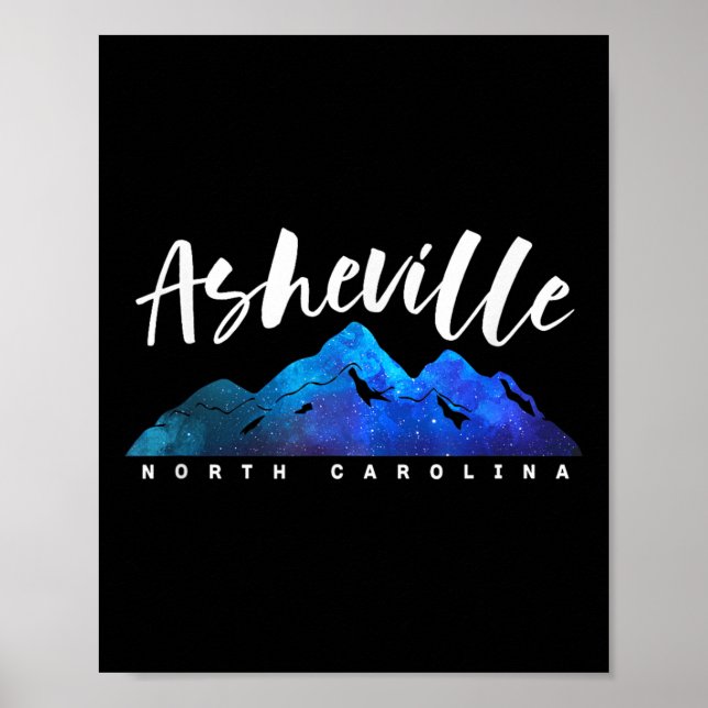 Asheville North Carolina Camping Hiking Skiing Fam Poster (Front)