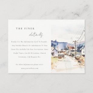Asheville North Carolina Landscape Wedding Detail Enclosure Card