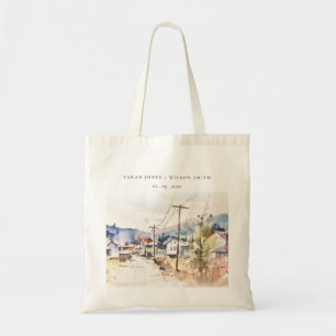 Asheville, North Carolina Landscape Wedding Tote Bag