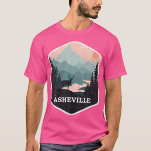 Asheville North Carolina Nc Retro Mountains Hiking T-Shirt