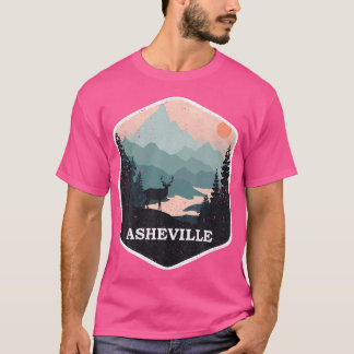 Asheville North Carolina Nc Retro Mountains Hiking T-Shirt