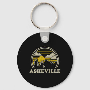 Asheville North Carolina Nc T Shirt Vintage Hiking Key Ring