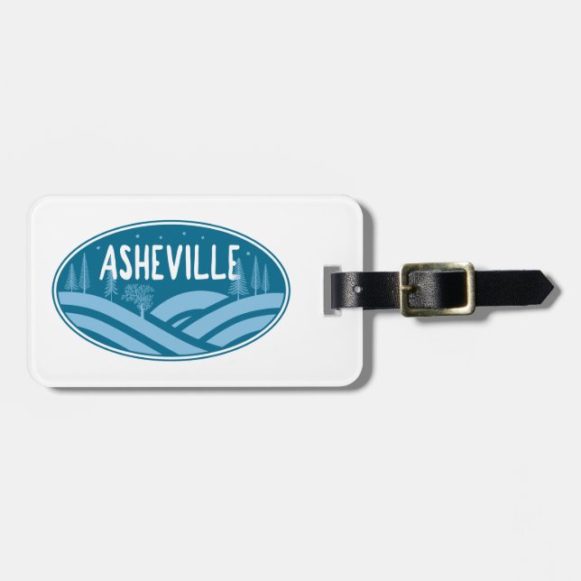 Asheville North Carolina Outdoors Luggage Tag (Front Horizontal)