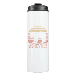 Asheville North Carolina Retro Bear Thermal Tumbler