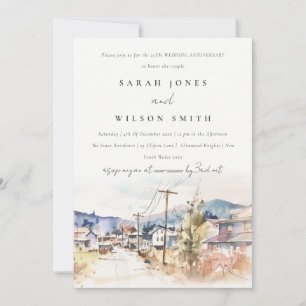Asheville North Carolina Scape Wedding Anniversary Invitation
