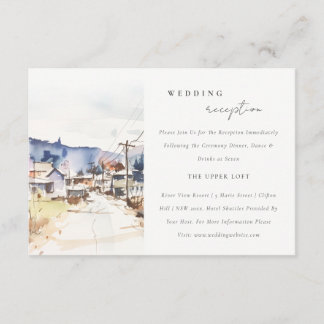 Asheville North Carolina Scape Wedding Reception Enclosure Card