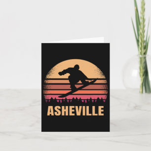 Asheville North Carolina Snowboarding Vintage Nc 8 Card