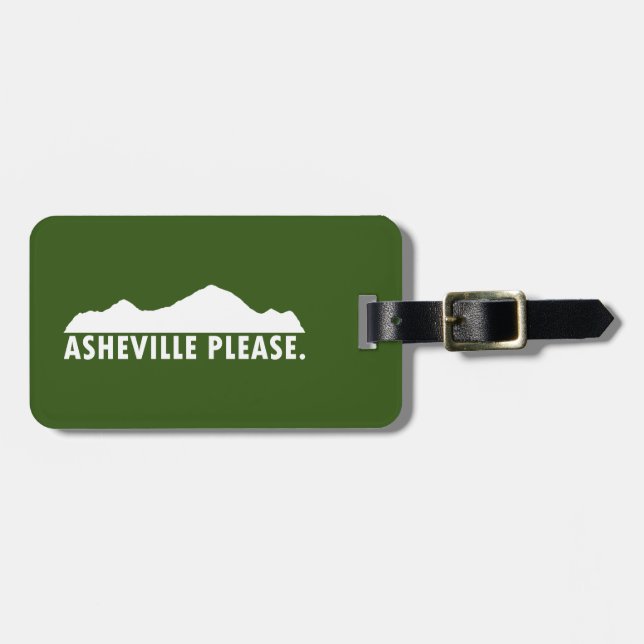 Asheville Please Luggage Tag (Front Horizontal)