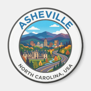 Asheville USA Magnet