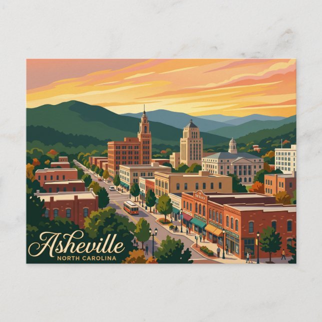 Asheville USA Postcard (Front)