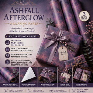 Ashfall Afterglow Wrapping Paper Sheet