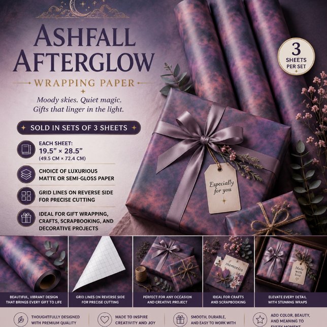 Ashfall Afterglow Wrapping Paper Sheet (Creator Uploaded)