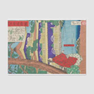 Ashikaga Yoshimitsu Admiring the Golden Pavilion Tissue Paper