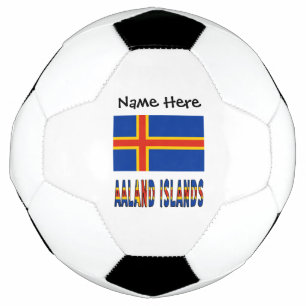 Ashland Islands Ålander Flag Personalised  Soccer Ball