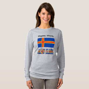 Ashland Islands Ålander Flag Personalised  T-Shirt
