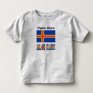 Ashland Islands Ålander Flag Personalised Toddler T-Shirt