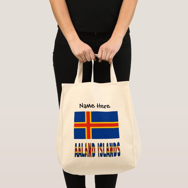 Ashland Islands Ålander Flag Personalised  Tote Bag (Front (Product))