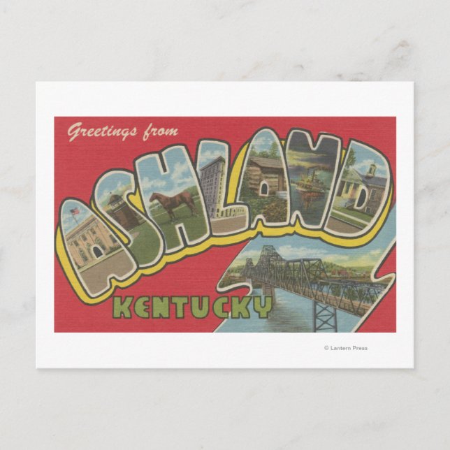 Ashland, Kentucky - Large Letter Scenes Postcard (Front)