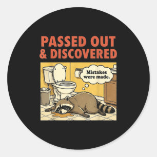 Ashland Liquor Bandit Raccoon Funny Classic Round Sticker