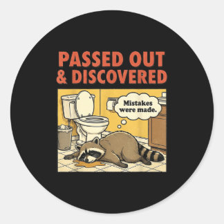 Ashland Liquor Bandit Raccoon Funny  Classic Round Sticker
