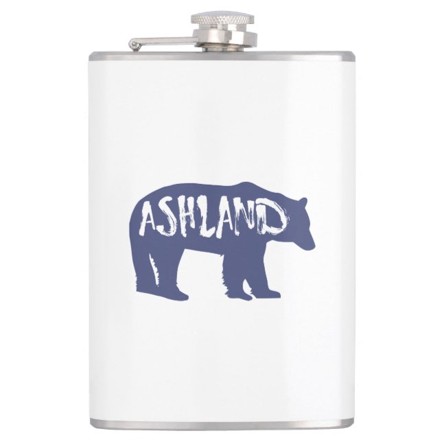 Ashland Oregon Bear Hip Flask (Front)