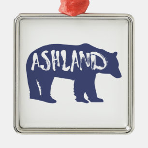 Ashland Oregon Bear Metal Tree Decoration