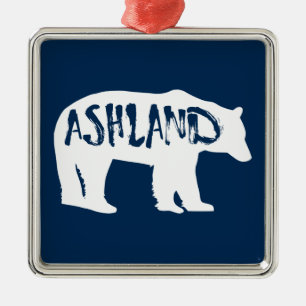 Ashland Oregon Bear Metal Tree Decoration