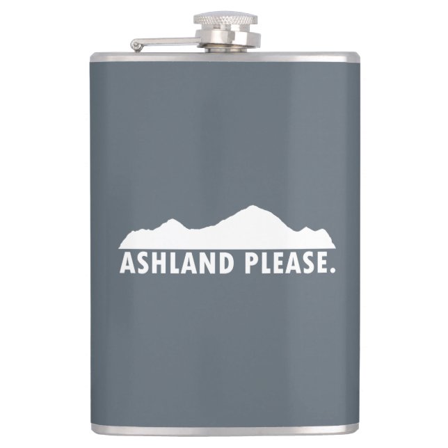 Ashland Oregon Please Hip Flask (Front)