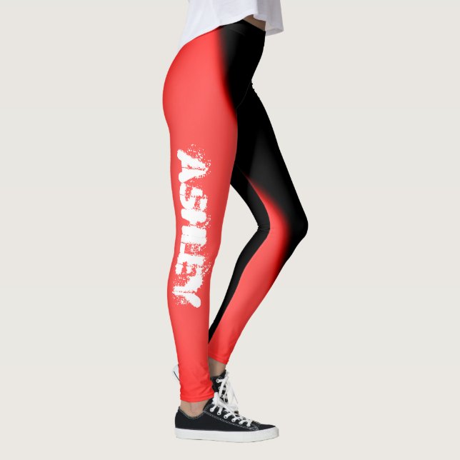 Ashley Add Your Name Abstract Art Leggings (Right)