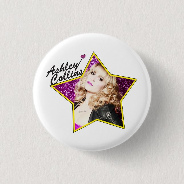 Ashley Collins Star Pin Badge. (Front)