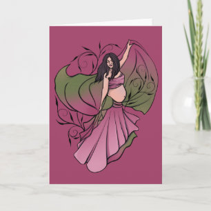 Ashley enceinte belly dance card