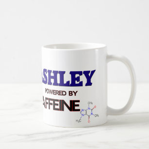Ashley powered by caffeine coffee mug