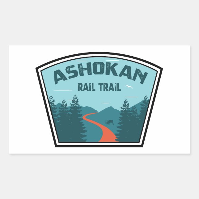 Ashokan Rail Trail New York Rectangular Sticker (Front)